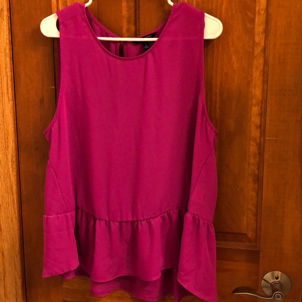 Pink Ruffle Tank Top